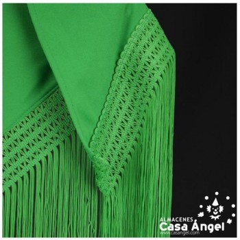 MANTÓN DE FLAMENCA INFANTIL COLOR LISO VERDE