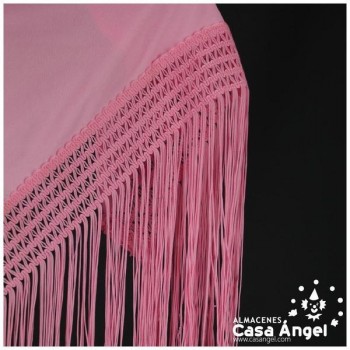 MANTÓN DE FLAMENCA INFANTIL COLOR LISO ROSA BEBÉ