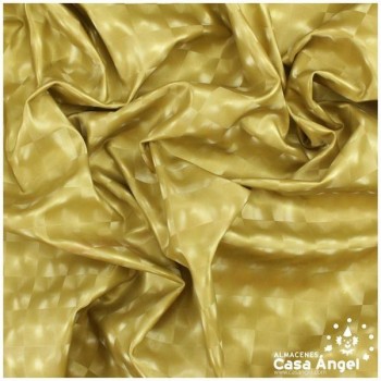 LYCRA CHAROLADA ORO CON BRILLOS RADIALES EN REJILLA 150cm