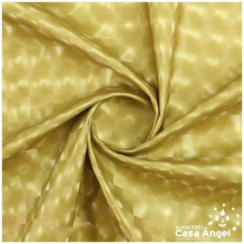 LYCRA CHAROLADA ORO CON BRILLOS RADIALES EN REJILLA 150cm