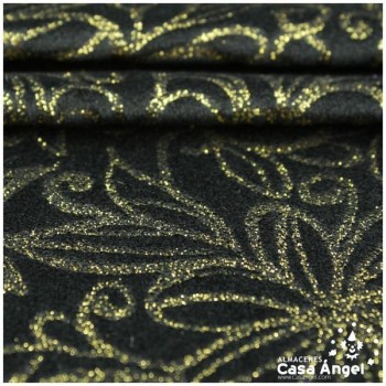 TERCIOPELO NEGRO ESTAMPADO GLITTER SERIE MALI 150cm