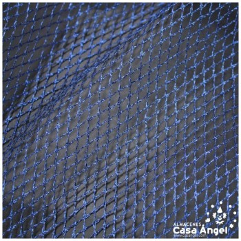 MALLA RED AZUL METALIZADA POLIÉSTER 150cm