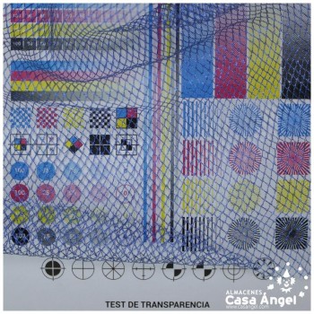 MALLA RED AZUL METALIZADA POLIÉSTER 150cm