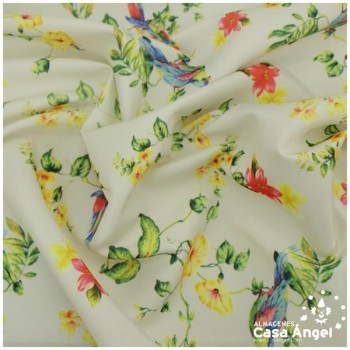 MANTELERÍA ANTIMANCHAS PÁJAROS 150cm