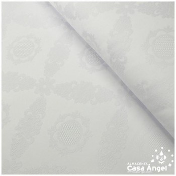 MANTELERÍA ELEGANTE DAMASCO FLORES 150cm