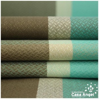 MANTELERÍA CREPÉ A CUADROS SERIE ORIÓN VERDE AGUA 150cm