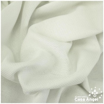 TELA PANAMÁ BLANCO DE ALGODÓN 100% PARA BORDADOS 150cm