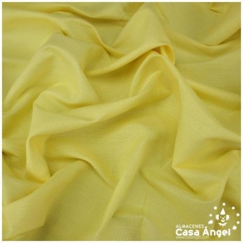 TELA PANAMÁ AMARILLO DE ALGODÓN 100% PARA BORDADOS 150cm