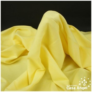 TELA PANAMÁ AMARILLO DE ALGODÓN 100% PARA BORDADOS 150cm