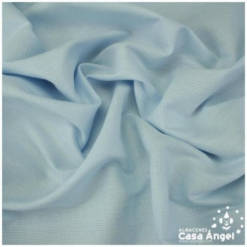 TELA PANAMÁ CELESTE DE ALGODÓN 100% PARA BORDADOS 150cm