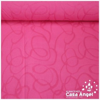 TEJIDO DE TERGAL COLOR FUCSIA BROCADO