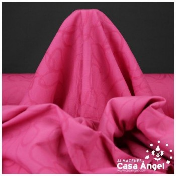 TEJIDO DE TERGAL COLOR FUCSIA BROCADO