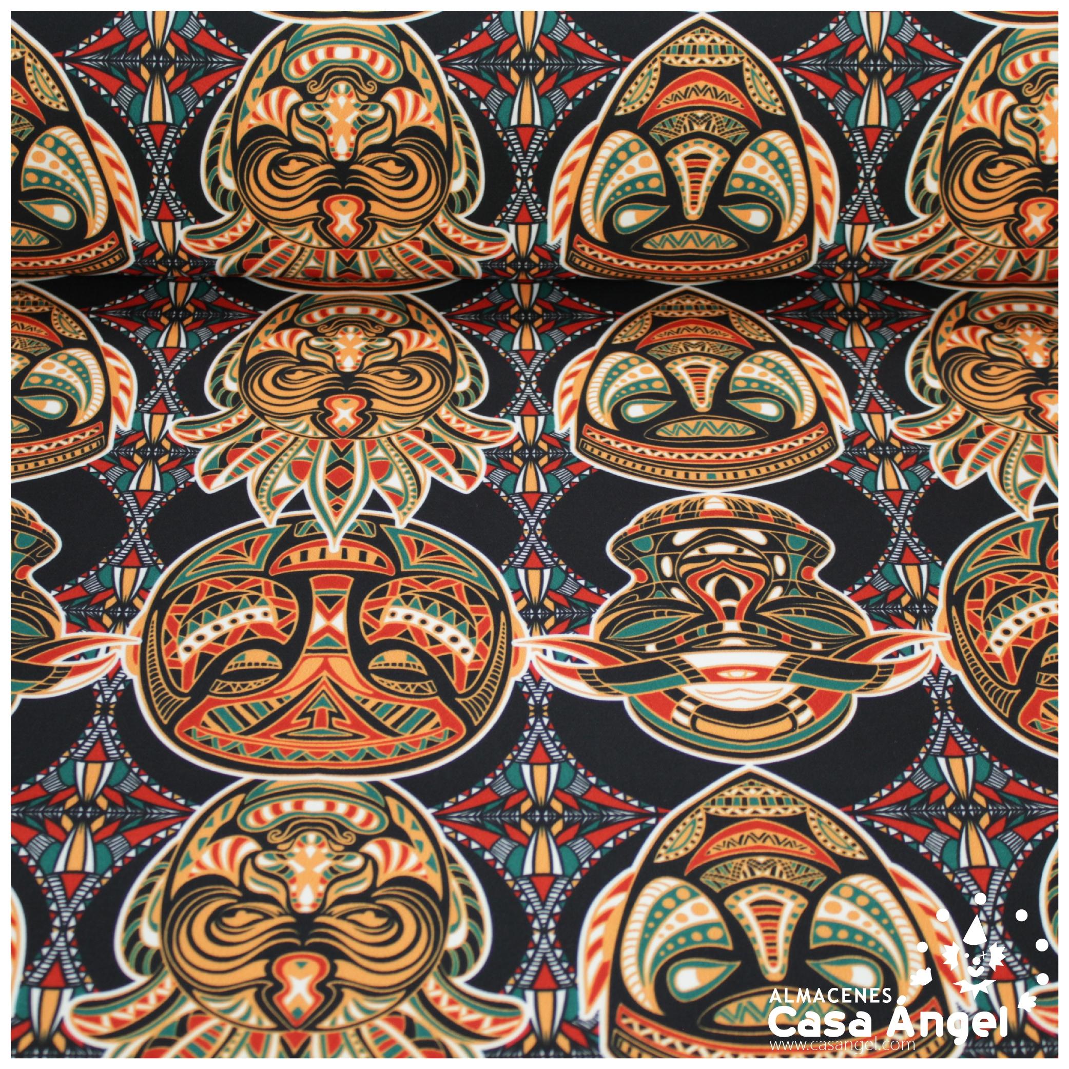 TEJIDO BIOELÁSTICO ESTAMPADO MASQUERA 160cm