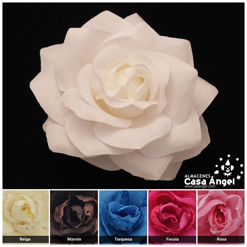 FLOR SERIE MAYO CON PLUMETI Y ALAMBRE 18cm