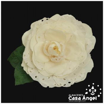 FLOR SERIE MAYO CON PLUMETI Y ALAMBRE 18cm