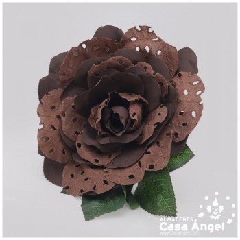 FLOR SERIE MAYO CON PLUMETI Y ALAMBRE 18cm