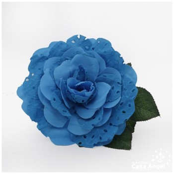 FLOR SERIE MAYO CON PLUMETI Y ALAMBRE 18cm