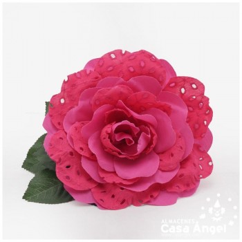FLOR SERIE MAYO CON PLUMETI Y ALAMBRE 18cm