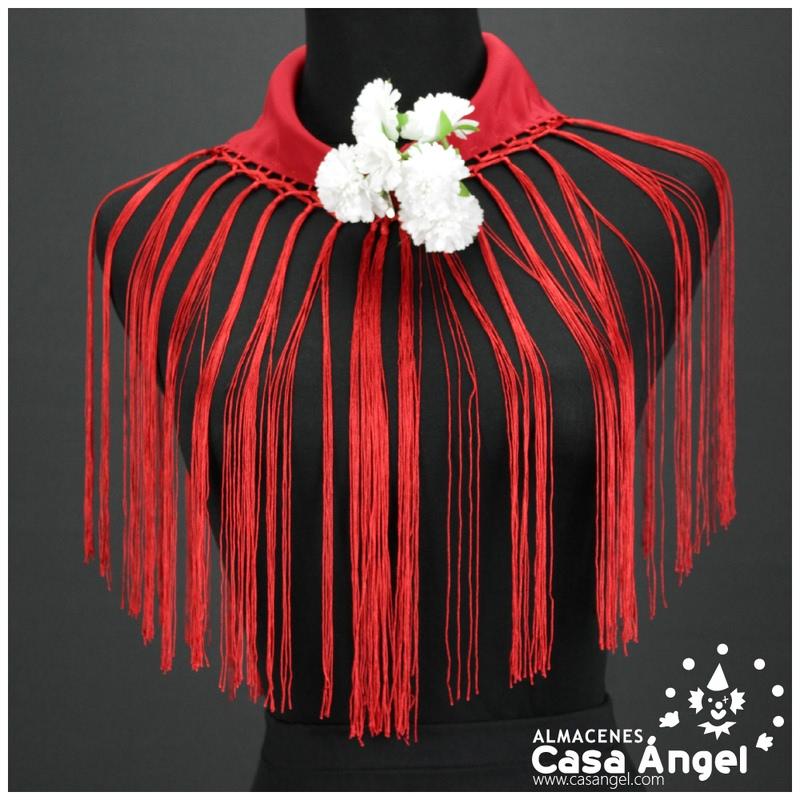 MANTONCILLO FLAMENCO ROJO LISO INFANTIL 55X23cm