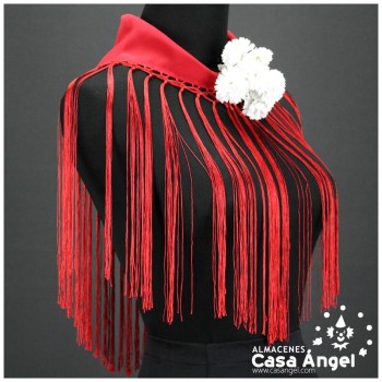 MANTONCILLO FLAMENCO ROJO LISO INFANTIL 55X23cm