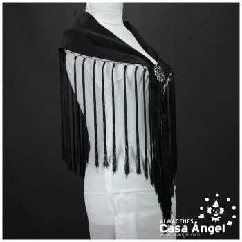 MANTONCILLO DE FLAMENCA NEGRO CON ACABADO DE BORLÓN