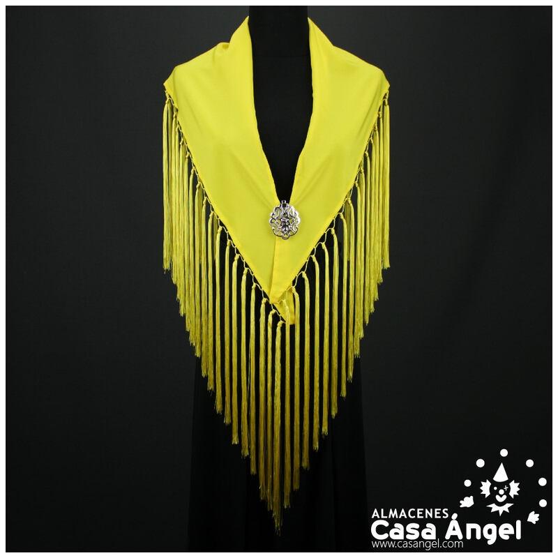 MANTONCILLO DE FLAMENCA AMARILLO CON ACABADO DE BORLÓN