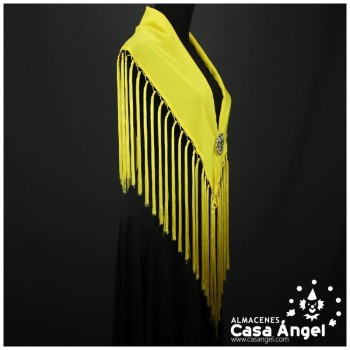 MANTONCILLO DE FLAMENCA AMARILLO CON ACABADO DE BORLÓN
