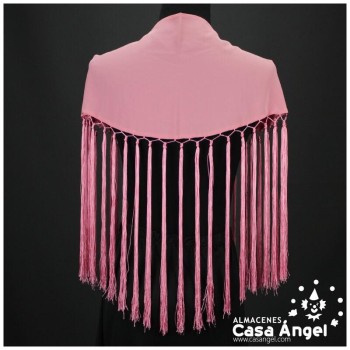 MANTONCILLO FLAMENCO FUCSIA CON BORLONES Y FLECOS