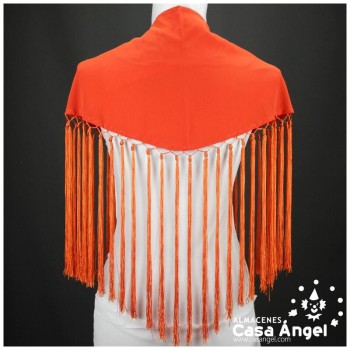 MANTONCILLO DE FLAMENCA NARANJA CON ACABADO DE BORLÓN