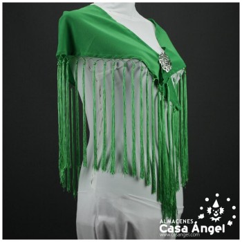 MANTONCILLO DE FLAMENCA VERDE CON ACABADO DE BORLÓN