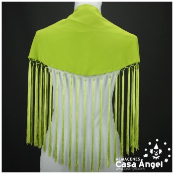 MANTONCILLO DE FLAMENCA COLOR PISTACHO CON ACABADO DE BORLÓN