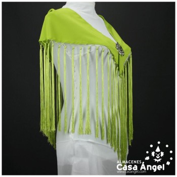 MANTONCILLO DE FLAMENCA COLOR PISTACHO CON ACABADO DE BORLÓN