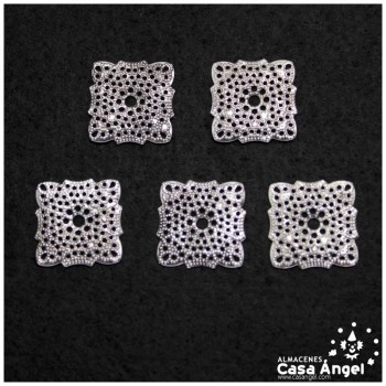 APLICACIÓN METAL ENVEJECIDO 18X18mm BOLSA 5uds