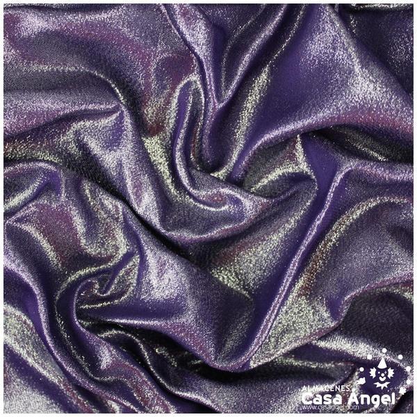LAMÉ STRETCH MORADO Y PLATA LÚREX SERIE METÁLICA 280cm