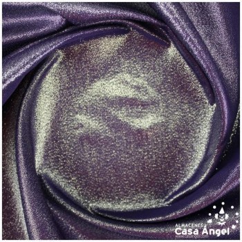 LAMÉ STRETCH MORADO Y PLATA LÚREX SERIE METÁLICA 280cm