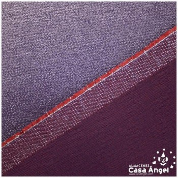 LAMÉ STRETCH MORADO Y PLATA LÚREX SERIE METÁLICA 280cm