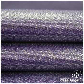 LAMÉ STRETCH MORADO Y PLATA LÚREX SERIE METÁLICA 280cm