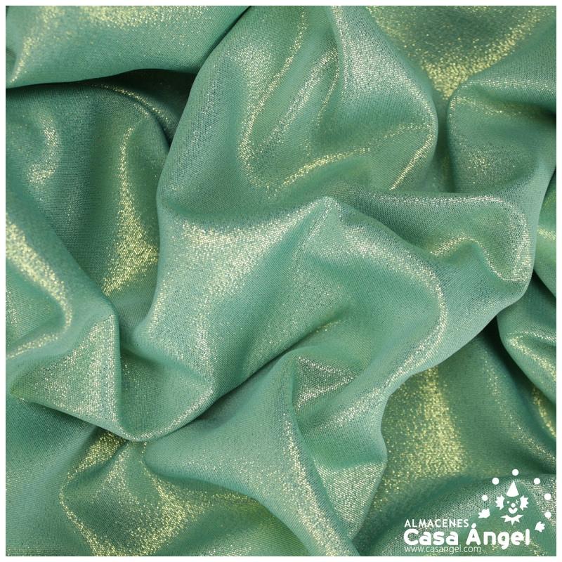 LAMÉ STRETCH VERDE AGUA LÚREX SERIE METÁLICA 280cm