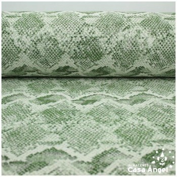 TELA DE ALGODÓN ANIMAL PRINT PARA TAPICERÍA SERIE MIRPUR VERDE 280cm