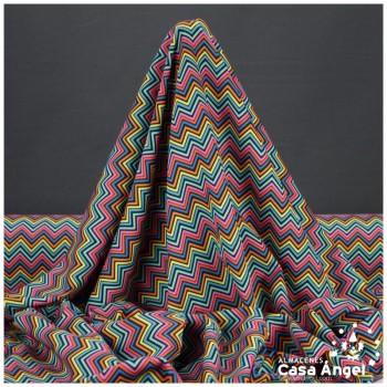 TEJIDO BIOELÁSTICO ESTAMPADO CHEVRON MISONI 160cm