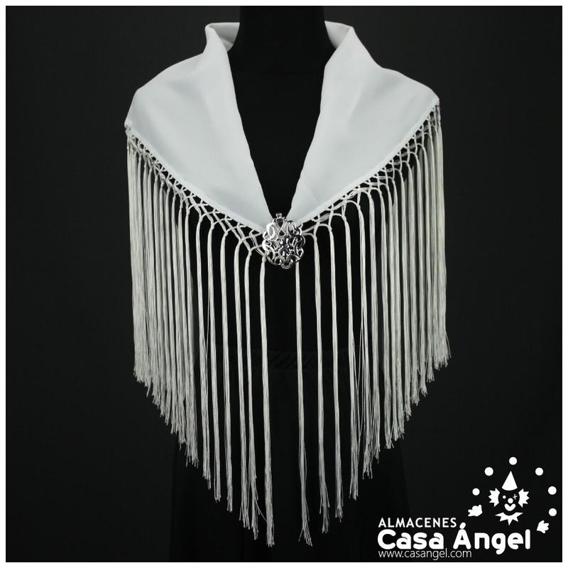MANTONCILLO FLAMENCO BLANCO MEDIANO ADULTO 80X28cm