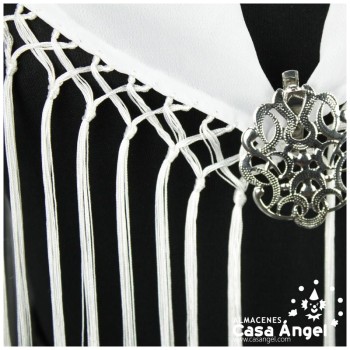 MANTONCILLO FLAMENCO BLANCO MEDIANO ADULTO 80X28cm