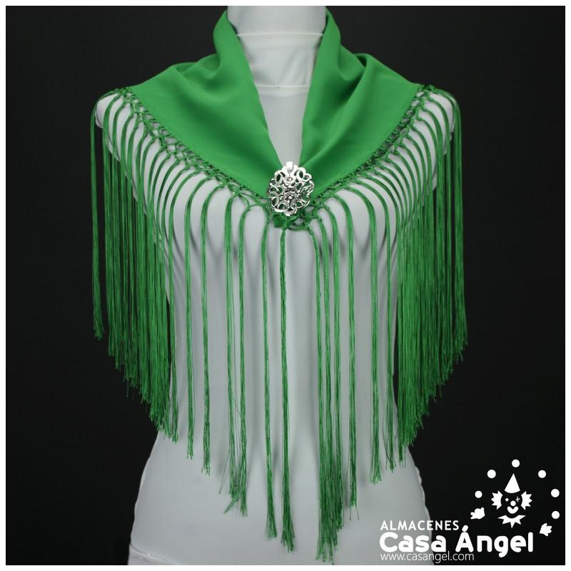 MANTONCILLO FLAMENCO VERDE MEDIANO ADULTO 80X28cm