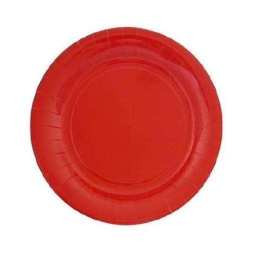 PLATOS DESECHABLES ROJOS