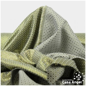 BROCADO REVERSIBLE CON MOTIVO DORADO DE ROMBOS SERIE NANCY 280cm
