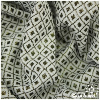 BROCADO REVERSIBLE CON MOTIVO DORADO DE ROMBOS SERIE NANCY 280cm