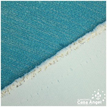 SARGA LAMÉ A DOS CAPAS TURUESA SERIE LAURA 150cm