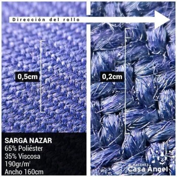 TELA DE SARGA AZUL SERIE NAZAR 160cm