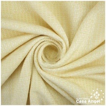 TELA CHENILLA CON TRAMA CREMA DE CUADROS SERIE NINFA 280cm