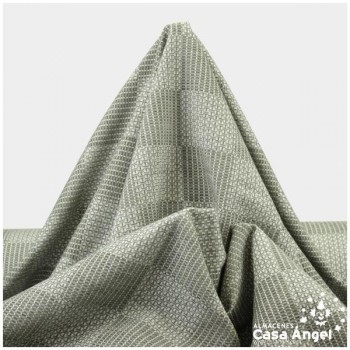 TELA CHENILLA CON TRAMA GRIS DE CUADROS SERIE NINFA 280cm